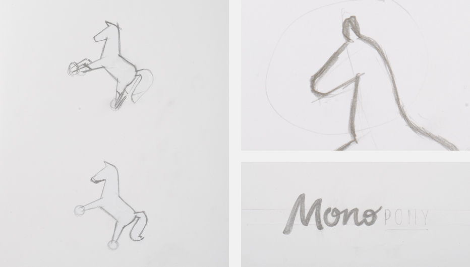 Skizzen für Mono Pony Logo